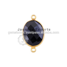 Vermeil Gold Gemstone Bezel Connectors Wholesale